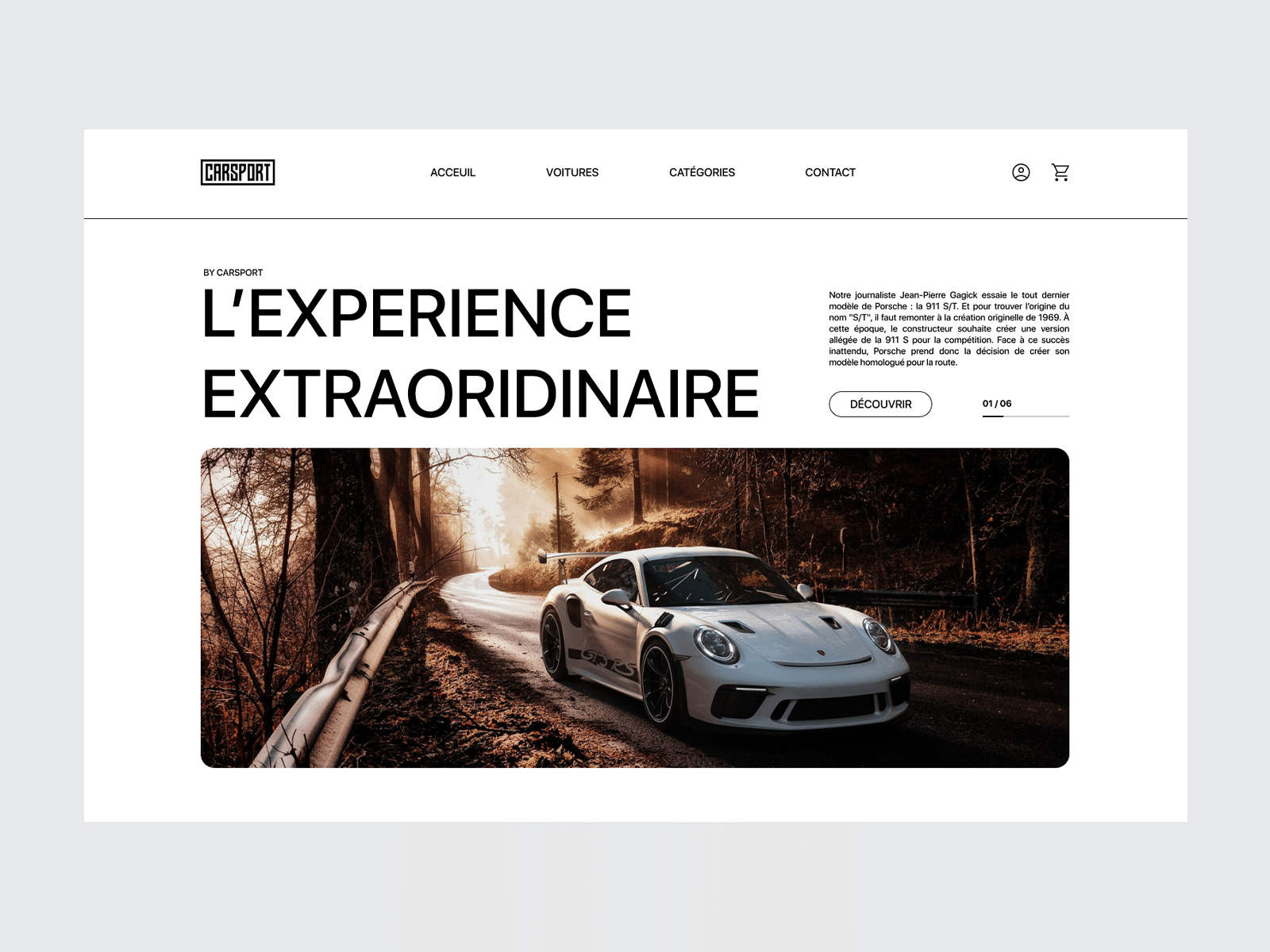 UX / UI project : carsport